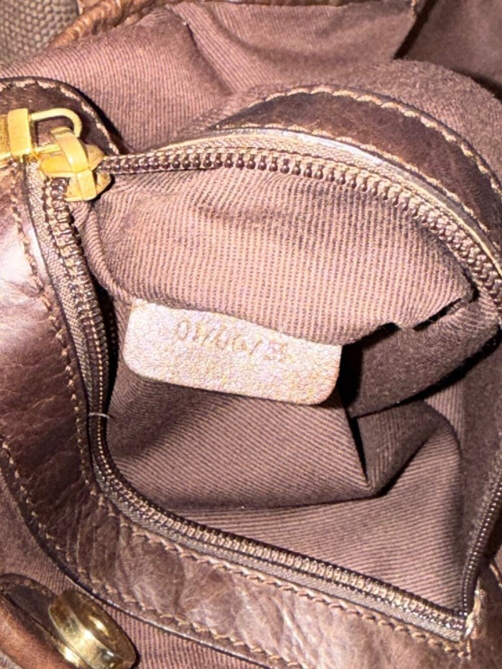 Chloé Large Brown Canvas & Leather Tote Bag With Gold Accents Spacious Design & - Picture 10 of 10